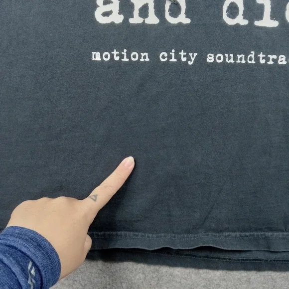 Motion City Soundtrack Shirt Mens XL Black Lets Get Up And Die Band Tee - Picture 3 of 8